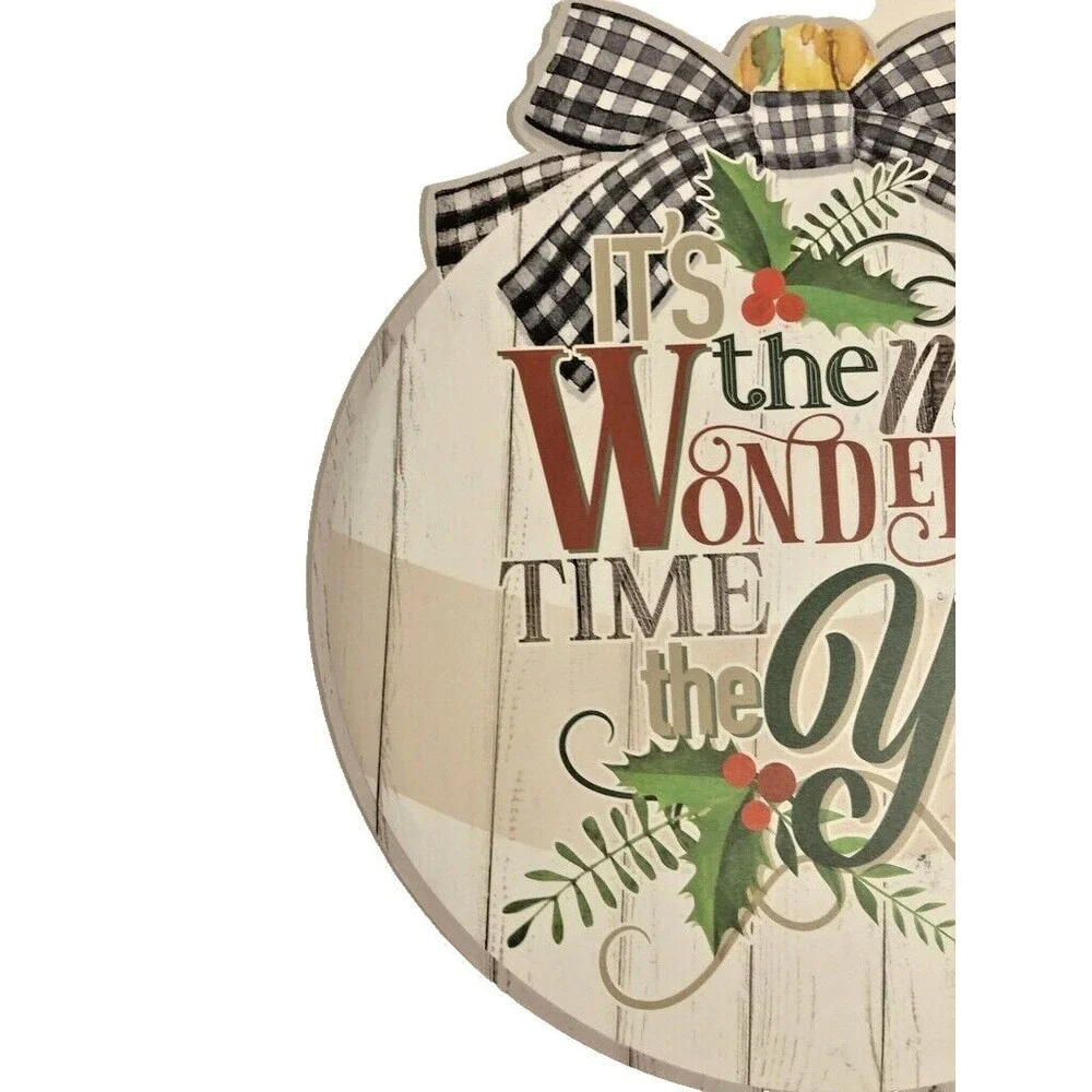Christmas Placemats Vinyl Foam Back Most Wonderful Time of Year 13